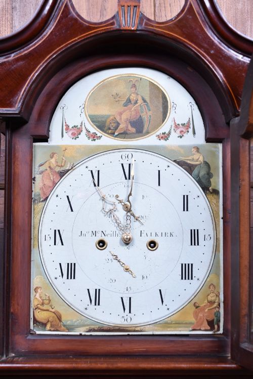 VICTORIAN SCOTTISH MAHOGANY LONGCASE CLOCK BY JOHN MCNEISH FALKIRK - ADDITIONAL PHOTO 1