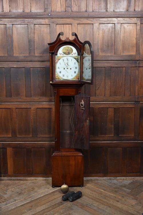 VICTORIAN SCOTTISH MAHOGANY LONGCASE CLOCK BY JOHN MCNEISH FALKIRK - ADDITIONAL PHOTO 9