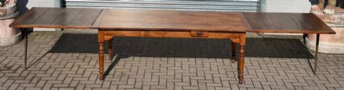 FRENCH WALNUT PULLOUT DINING TABLE - ADDITIONAL PHOTO 1