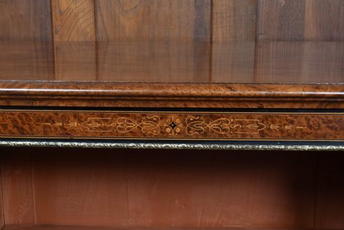 VICTORIAN AMBOYNA EBONIZED OPEN BOOKCASE - ADDITIONAL PHOTO 4