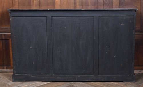 VICTORIAN AMBOYNA EBONIZED OPEN BOOKCASE - ADDITIONAL PHOTO 12