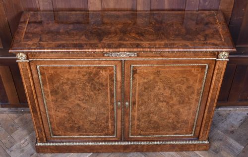 VICTORIAN BURR WALNUT SIDE CABINET - ADDITIONAL PHOTO 7