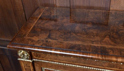 VICTORIAN BURR WALNUT SIDE CABINET - ADDITIONAL PHOTO 8