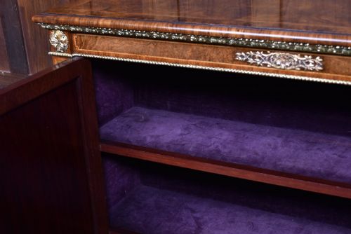 VICTORIAN BURR WALNUT SIDE CABINET - ADDITIONAL PHOTO 10