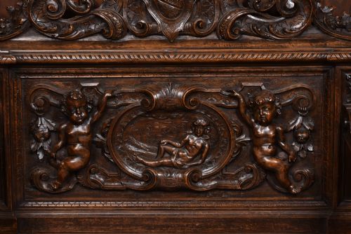 19TH CENTURY ITALIAN CARVED WALNUT CASSAPANCA BENCH - ADDITIONAL PHOTO 1