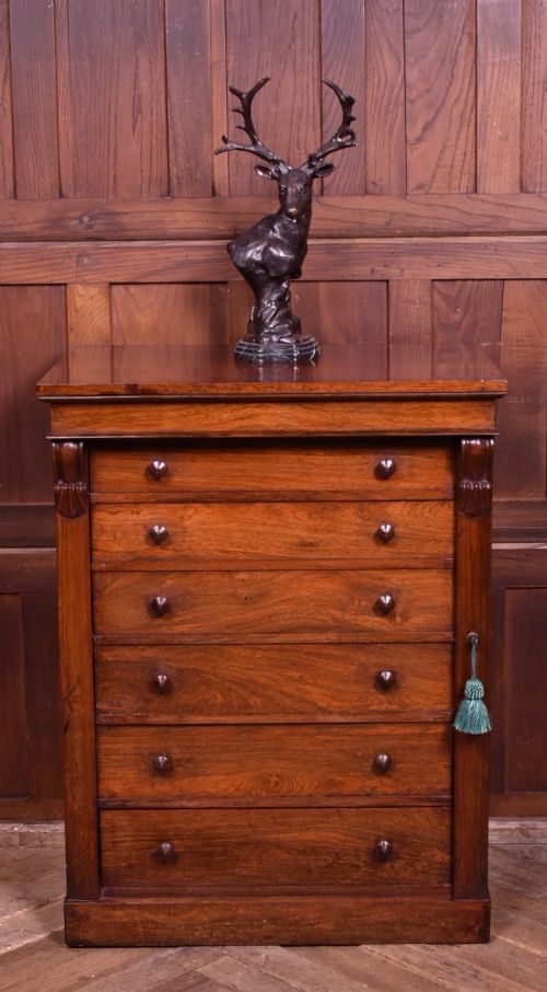 VICTORIAN ROSEWOOD WELLINGTON CHEST