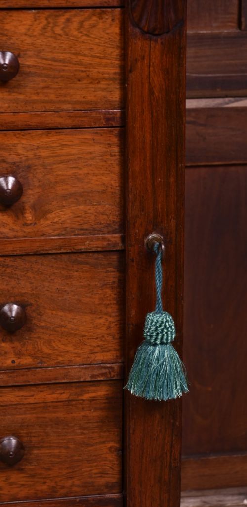 VICTORIAN ROSEWOOD WELLINGTON CHEST - ADDITIONAL PHOTO 4