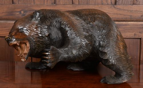 JAPANESE CARVED WOODEN BEAR