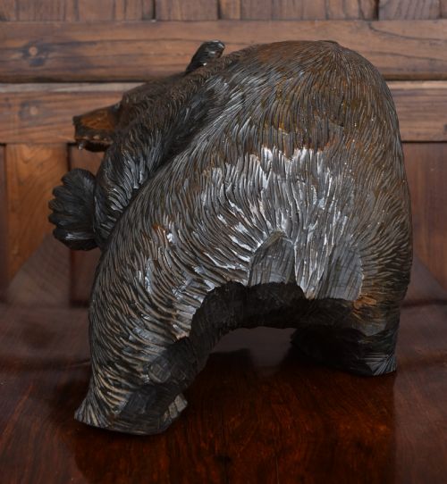 JAPANESE CARVED WOODEN BEAR - ADDITIONAL PHOTO 4