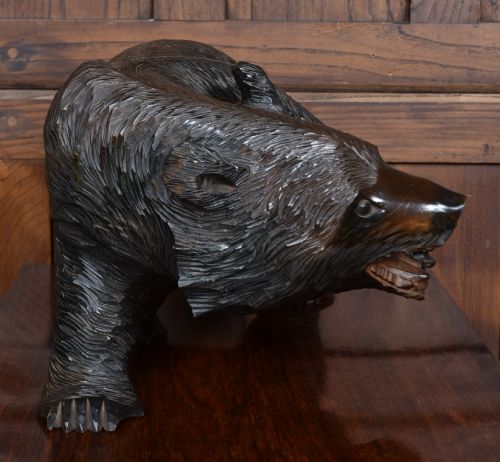 JAPANESE CARVED WOODEN BEAR - ADDITIONAL PHOTO 5