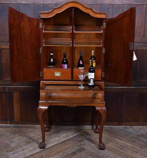 EDWARDIAN MAHOGANY DRINKS CABINET - ADDITIONAL PHOTO 1