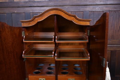 EDWARDIAN MAHOGANY DRINKS CABINET - ADDITIONAL PHOTO 3