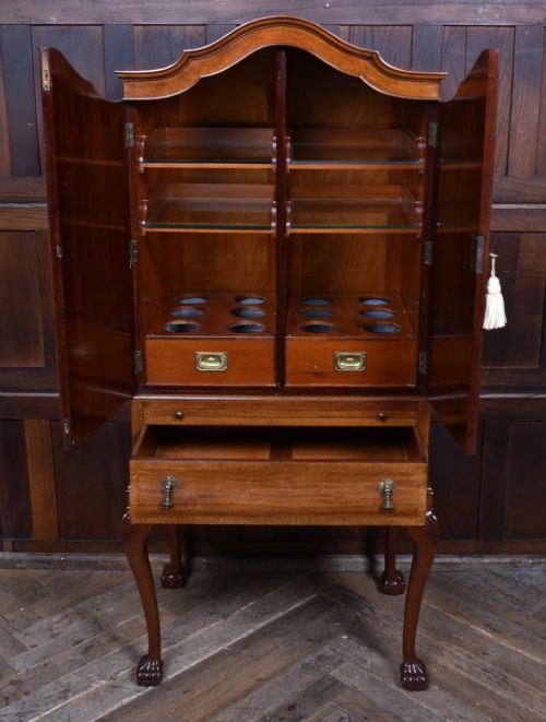 EDWARDIAN MAHOGANY DRINKS CABINET - ADDITIONAL PHOTO 6