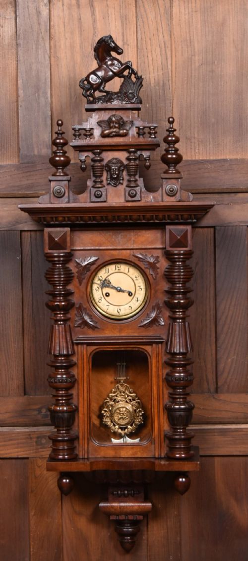 GERMAN WALNUT WALL CLOCK