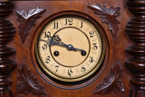 GERMAN WALNUT WALL CLOCK - ADDITIONAL PHOTO 2