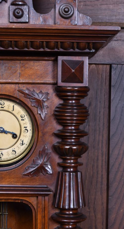 GERMAN WALNUT WALL CLOCK - ADDITIONAL PHOTO 10