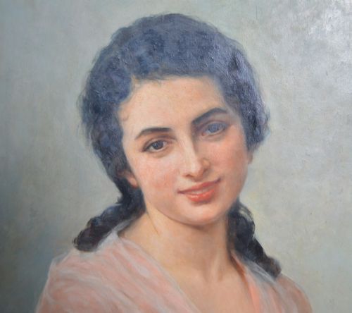 OIL ON CANVAS PORTRAIT BY ACHILLEFOULD - ADDITIONAL PHOTO 1