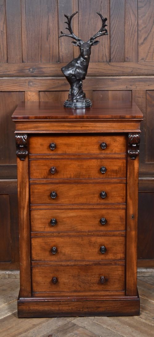 VICTORIAN MAHOGANY WELLINGTON CHEST