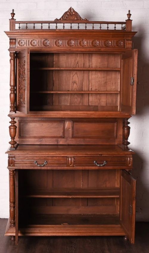FRENCH WALNUT HUNTS GAME CABINET - ADDITIONAL PHOTO 8
