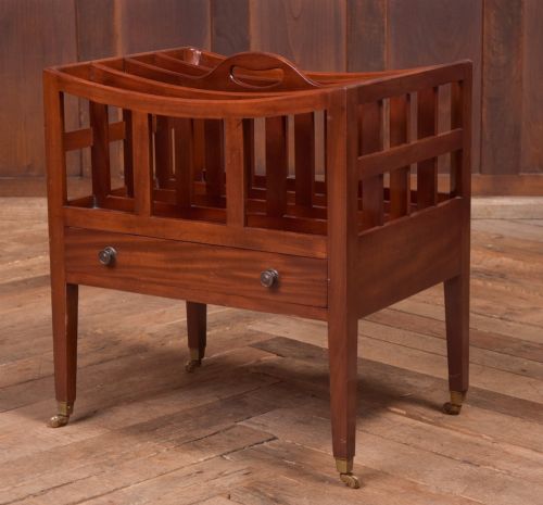 EDWARDIAN MAHOGANY CANTERBURY