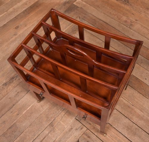 EDWARDIAN MAHOGANY CANTERBURY - ADDITIONAL PHOTO 1