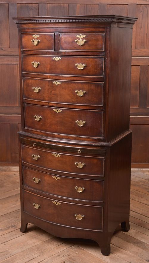 EDWARDIAN MAHOGANY CHEST ON CHEST