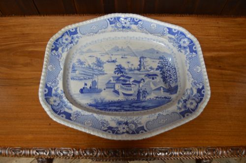 BLUE WHITE TRANSFERWARE CHARGER INDIA TEMPLE JWR - ADDITIONAL PHOTO 5