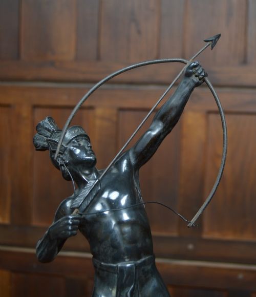 PAIR OF SPELTER ROMAN FIGURES - ADDITIONAL PHOTO 3