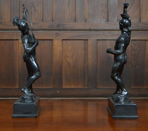 PAIR OF SPELTER ROMAN FIGURES - ADDITIONAL PHOTO 6