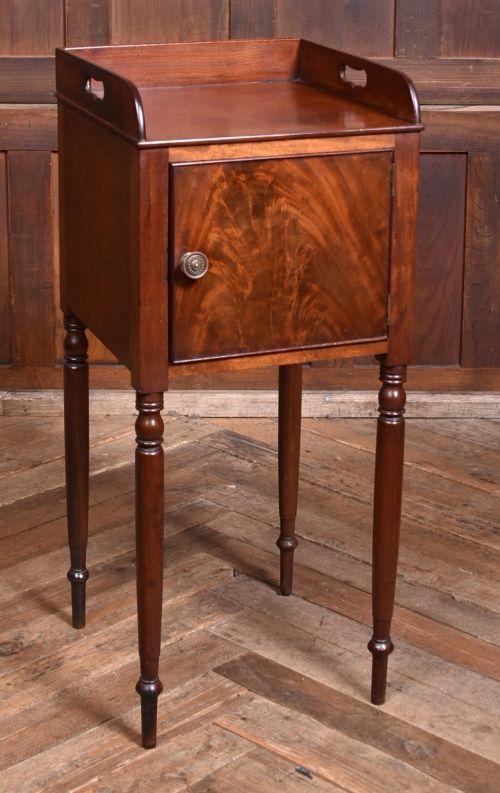 MAHOGANY TRAY TOP POT CUPBOARD