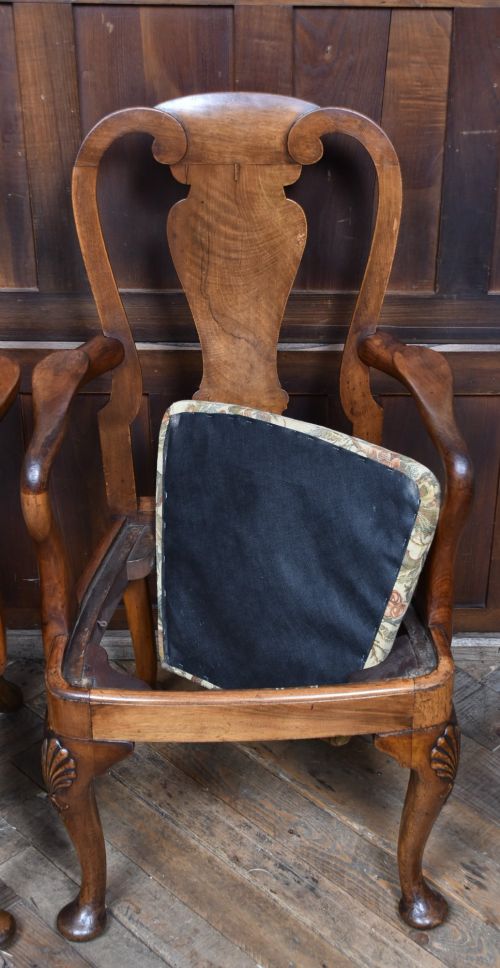 PAIR OF VICTORIAN WALNUT ARMCHAIRS - ADDITIONAL PHOTO 9