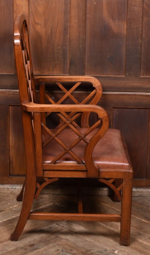 19TH CENTURY MAHOGANY COCKPEN CHAIR - ADDITIONAL PHOTO 4