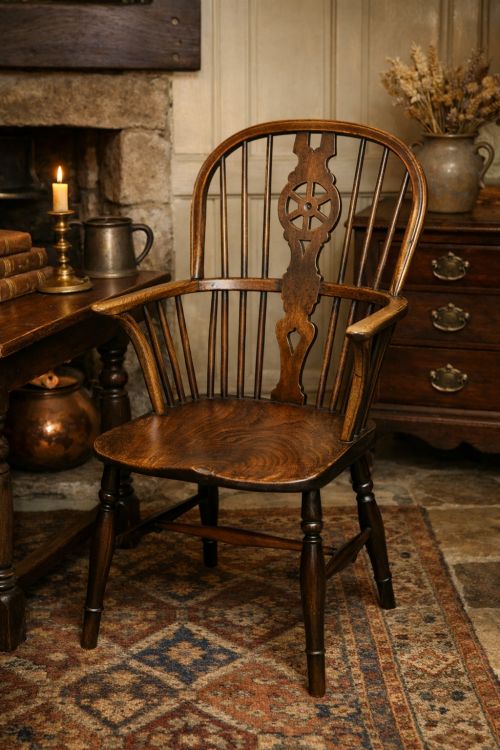 19THCENTURY WHEELBACK WINDSOR ARMCHAIR - ADDITIONAL PHOTO 5