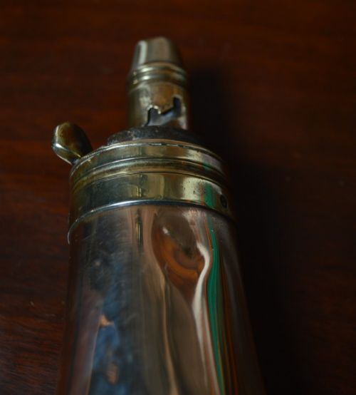 19TH CENTURY COPPER AND BRASS POWDER FLASK - ADDITIONAL PHOTO 3