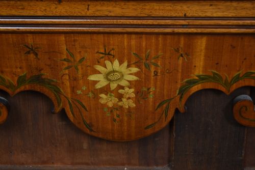 EDWARDIAN WALNUT WALL MIRROR - ADDITIONAL PHOTO 4