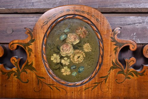 EDWARDIAN WALNUT WALL MIRROR - ADDITIONAL PHOTO 5