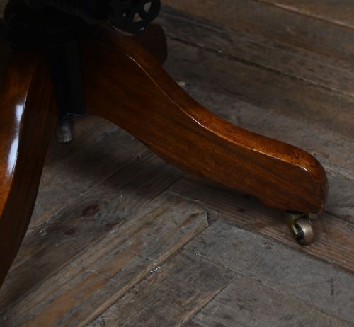 EDWARDIAN MAHOGANY SWIVEL DESK CHAIR - ADDITIONAL PHOTO 10