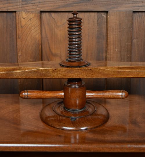 VICTORIAN MAHOGANY TABLETOP BOOK PRESS - ADDITIONAL PHOTO 3
