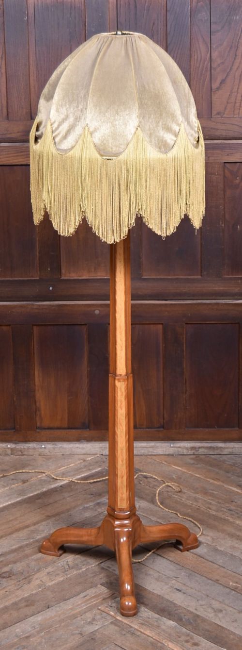 SATINWOOD STANDARD LAMP