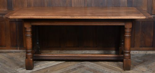 EDWARDIAN OAK REFECTORY TABLE
