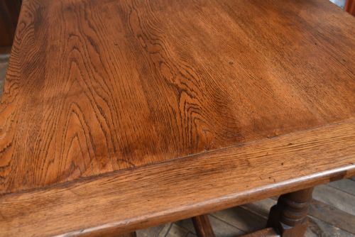 EDWARDIAN OAK REFECTORY TABLE - ADDITIONAL PHOTO 3