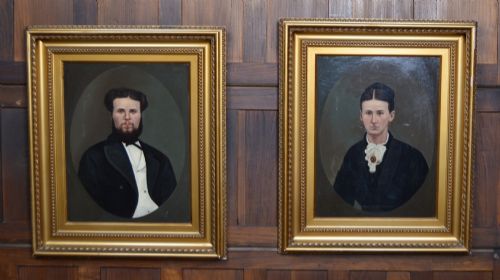 PAIR OF 19THCENTURY PORTRAIT PAINTINGS