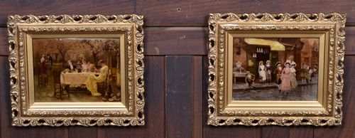 Pair of 19th‑century Crystoleum