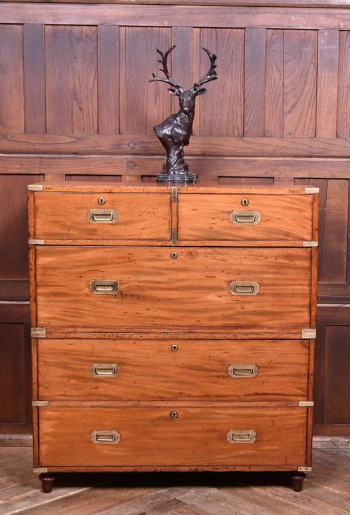 19th‑century Mahogany Campaign Chest
