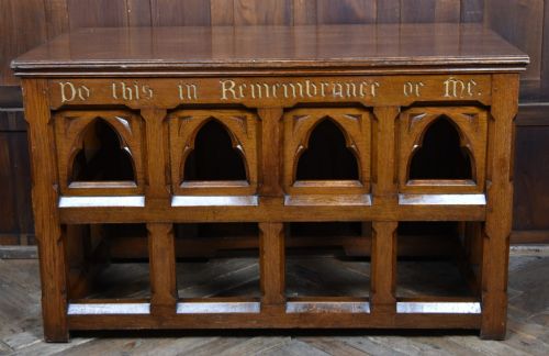 Victorian Oak Church Alter
