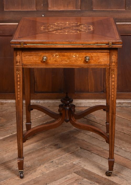 Edwardian Mahogany Envelope Card Table