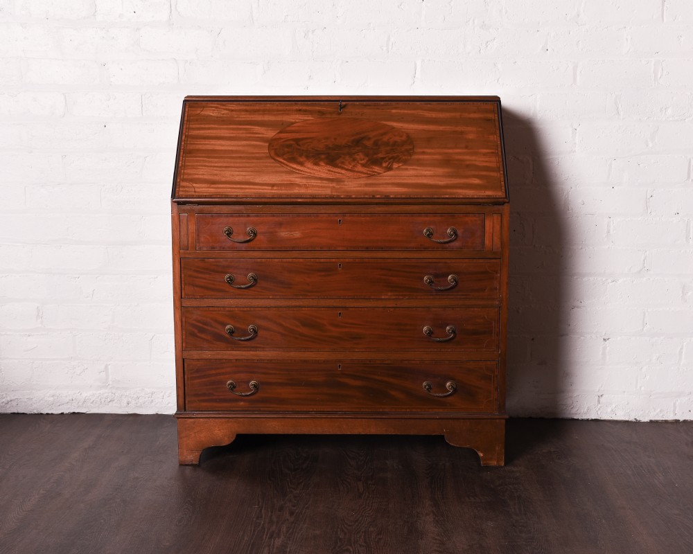 Edwardian mahogany writing bureau 