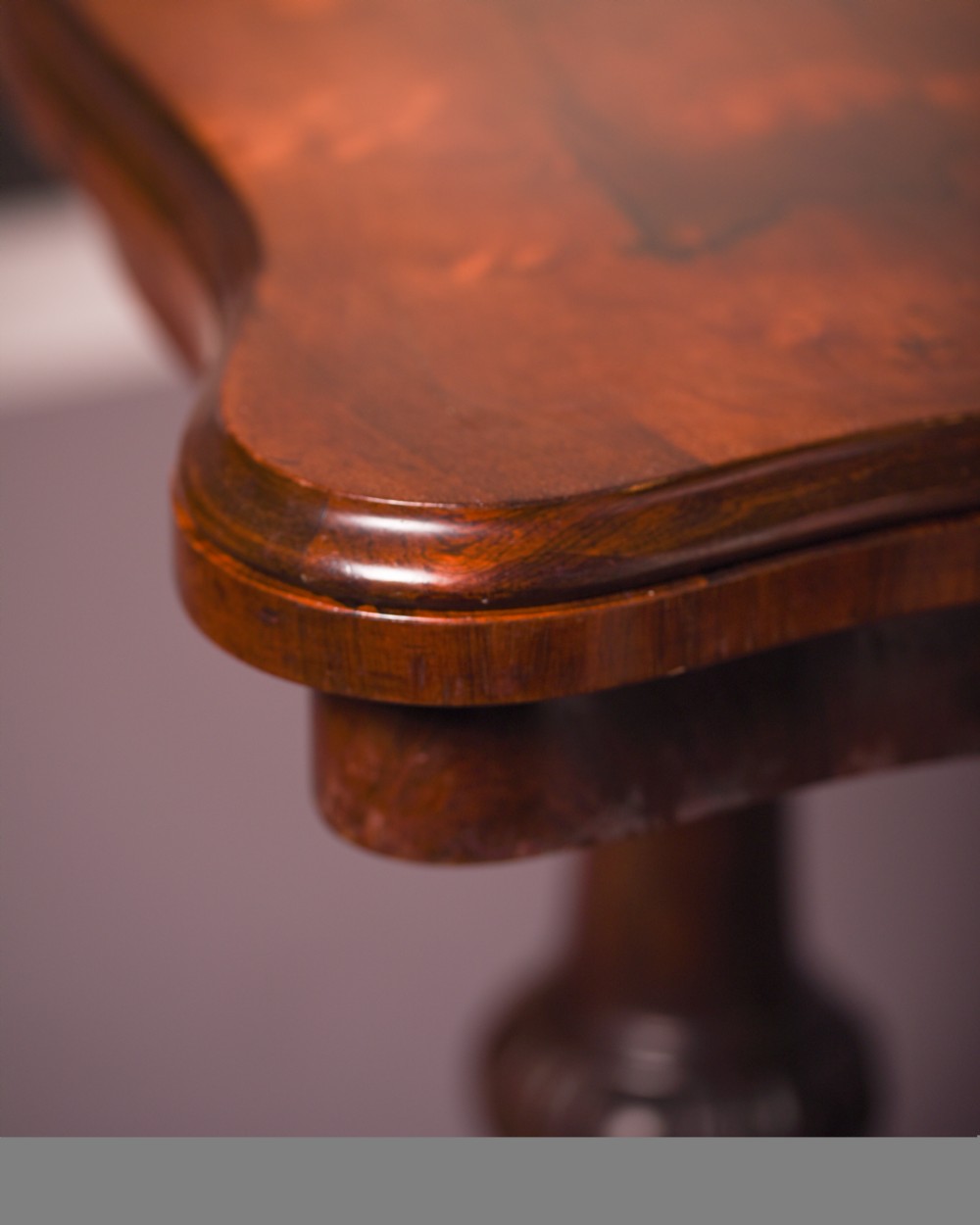 Victorian rosewood fold over card table  View V