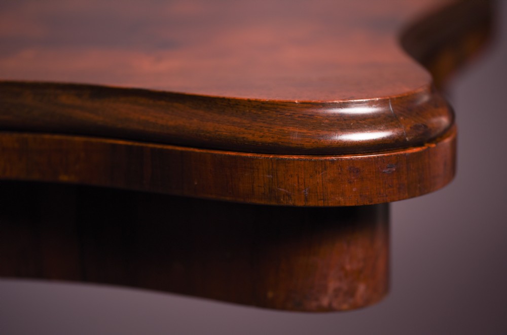 Victorian rosewood fold over card table  View VIII