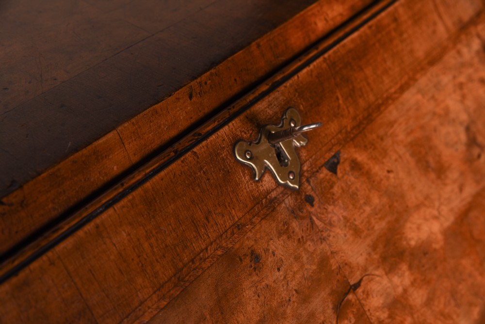  small antique Walnut writing bureau  View III